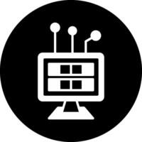 Digital Disruption Circle Inverted Icon vector