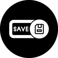 Save Circle Inverted Icon vector