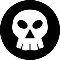 Skull Circle Inverted Icon vector