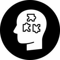 Puzzle Circle Inverted Icon vector