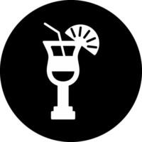 Cocktail Circle Inverted Icon vector