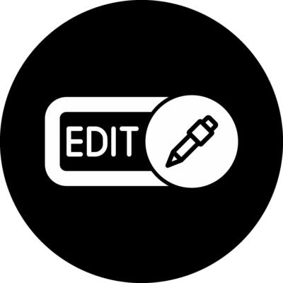 Edit Circle Inverted Icon