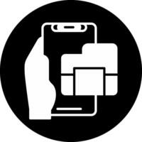 Folder Circle Inverted Icon vector