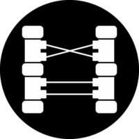 Laser Circle Inverted Icon vector