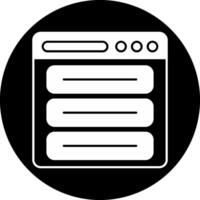 Web Menu Circle Inverted Icon vector