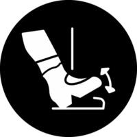 Toe Drop Circle Inverted Icon vector