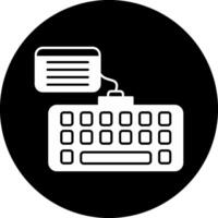 Keyboard Circle Inverted Icon vector