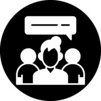 Mentor Circle Inverted Icon vector