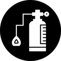 Oxygen Tank Circle Inverted Icon vector