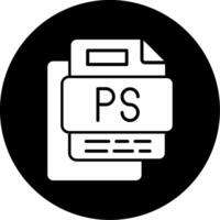 PS File Circle Inverted Icon vector