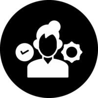 Coach Skills Circle Inverted Icon vector