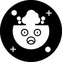 Exploding Circle Inverted Icon vector