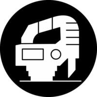 Jigsaw Circle Inverted Icon vector
