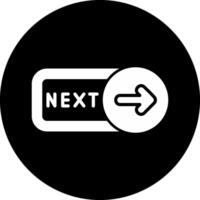 Next Circle Inverted Icon vector