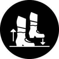 Step Circle Inverted Icon vector