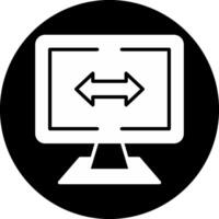 Gap Measurement Circle Inverted Icon vector