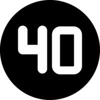 Forty Circle Inverted Icon vector