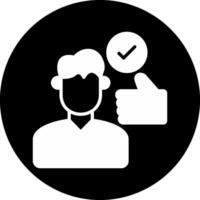 Motivation Circle Inverted Icon vector