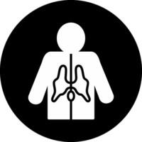 Spinal Cord Circle Inverted Icon vector