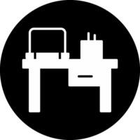 Workplace Circle Inverted Icon vector
