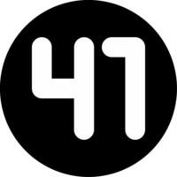 Forty one Circle Inverted Icon vector