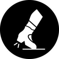 Flamenco Tap Circle Inverted Icon vector