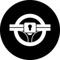 Steering Wheel Circle Inverted Icon vector