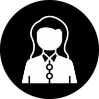Woman Circle Inverted Icon vector
