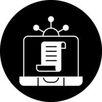 Data Distribution Circle Inverted Icon vector