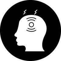 Headache Circle Inverted Icon vector