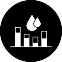 Water Stats Circle Inverted Icon vector