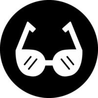 Glasses Circle Inverted Icon vector