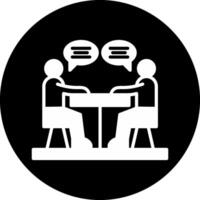 Discussion Circle Inverted Icon vector