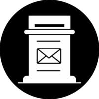 Mailbox Circle Inverted Icon vector