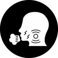 Cough Circle Inverted Icon vector
