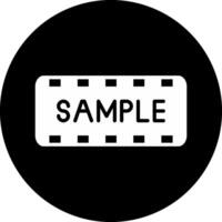 Sample Circle Inverted Icon vector
