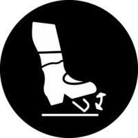 Ankle Flex Circle Inverted Icon vector