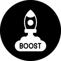 Boost Circle Inverted Icon vector