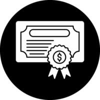 Certificate Circle Inverted Icon vector