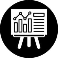 Presentation Circle Inverted Icon vector