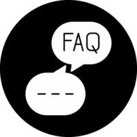 Faq Circle Inverted Icon vector