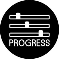 Progress Circle Inverted Icon vector