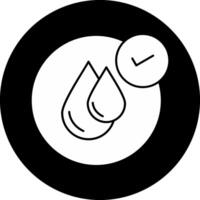 Clean Water Circle Inverted Icon vector