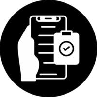 Check List Circle Inverted Icon vector