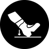 Heel Dig Circle Inverted Icon vector