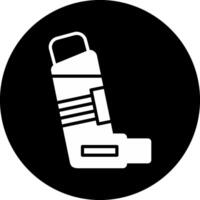 Inhaler Circle Inverted Icon vector