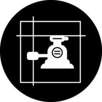 Laser Level Circle Inverted Icon vector