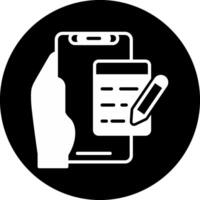 Edit Circle Inverted Icon vector