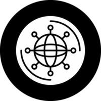 Internet Of Things Circle Inverted Icon vector
