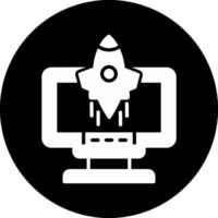 Startup Circle Inverted Icon vector
